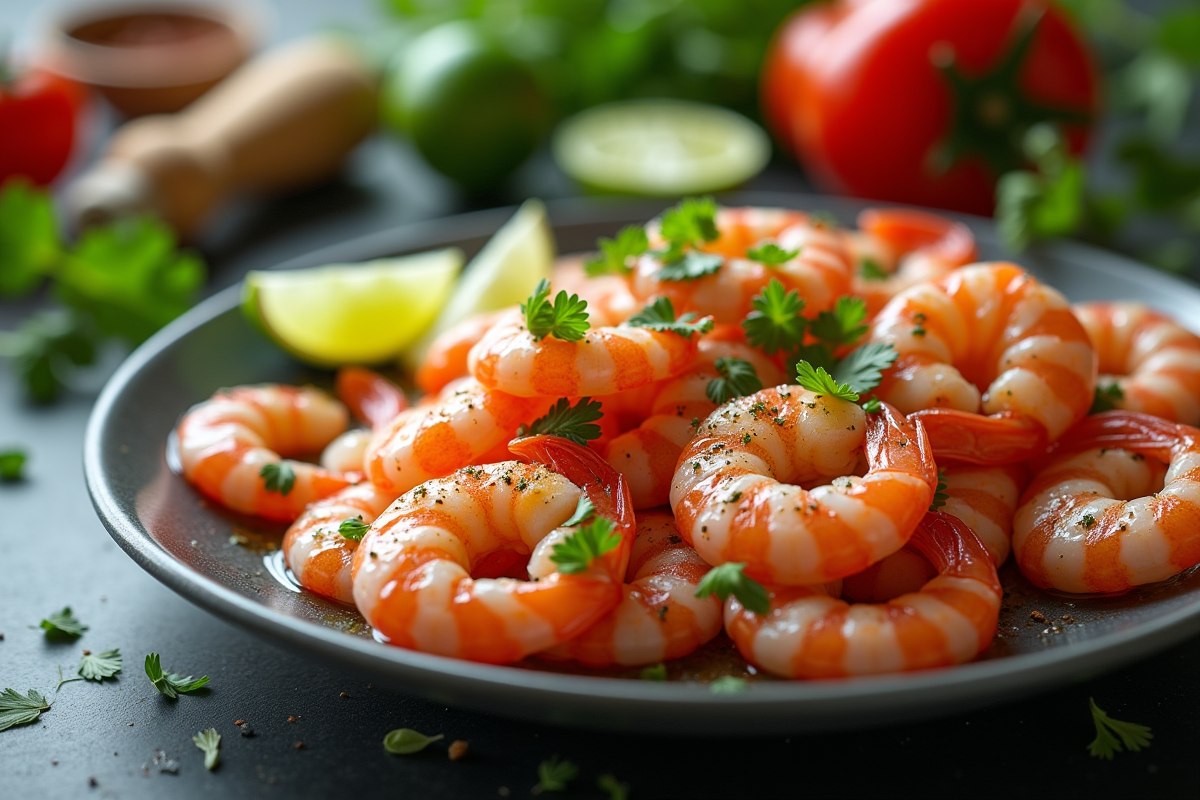 crevettes marinade